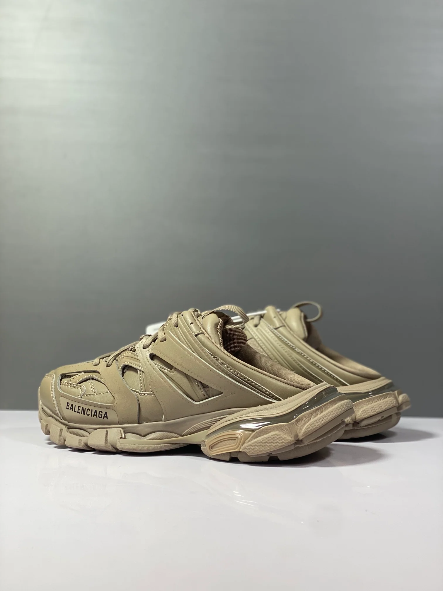 Balenciaga - Парные тапочки - 3-0 - Полутапочки - Кроссовки - Tess - S-Gomma - Maille - Бело-оранжевые - 1