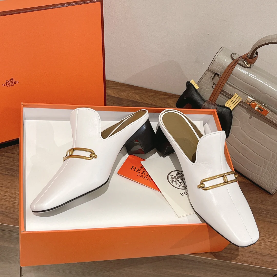 Hermes - Muller Low-Heeled Half Slip-On - 2