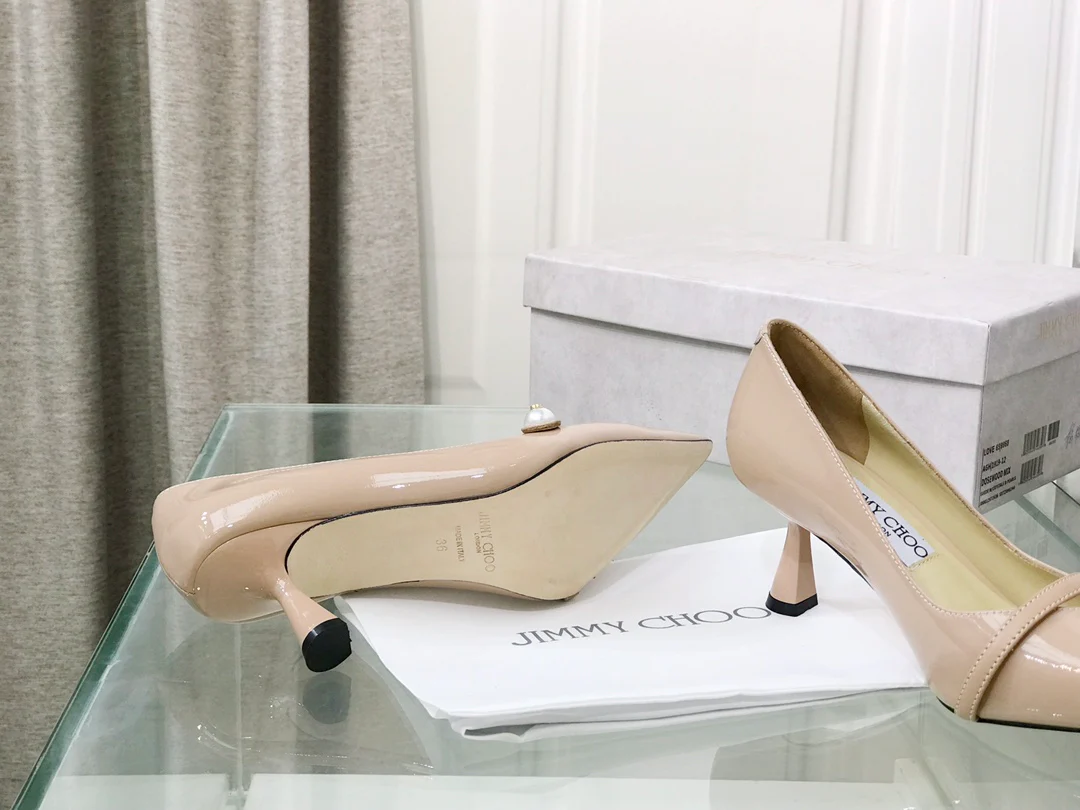 Туфли на высоком каблуке с пряжкой и острым носком Jimmy Pearl - 1