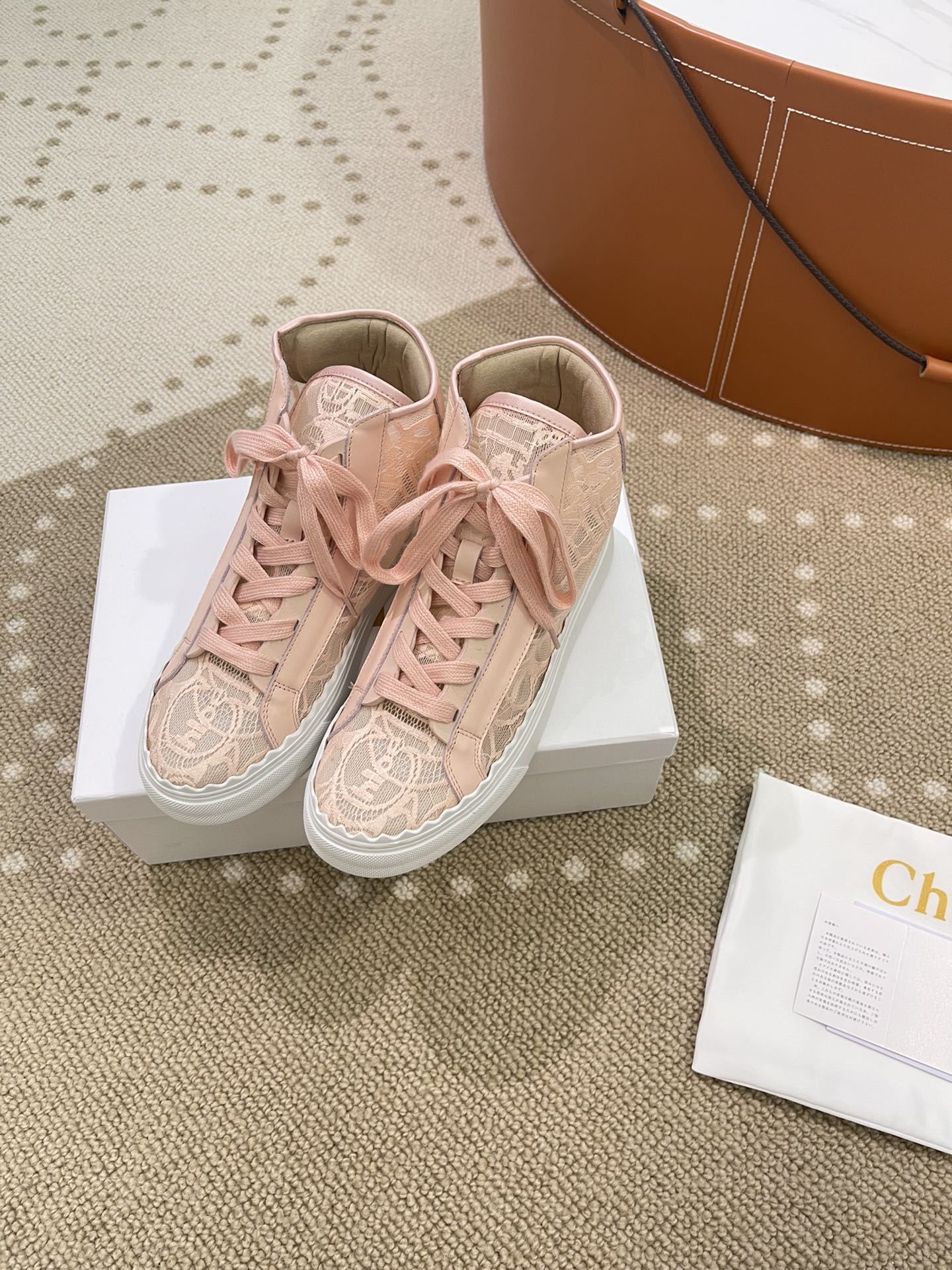 Chloe - Туфли из парусины с кружевной вышивкой - Размеры 35-40-41 (изготовление на заказ) - 1