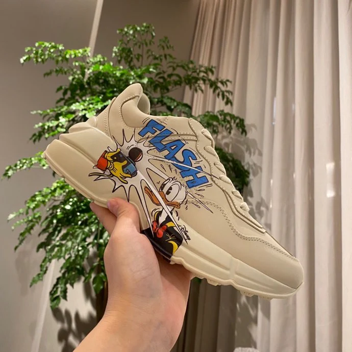 Массивные кроссовки Gucci - унисекс - 17