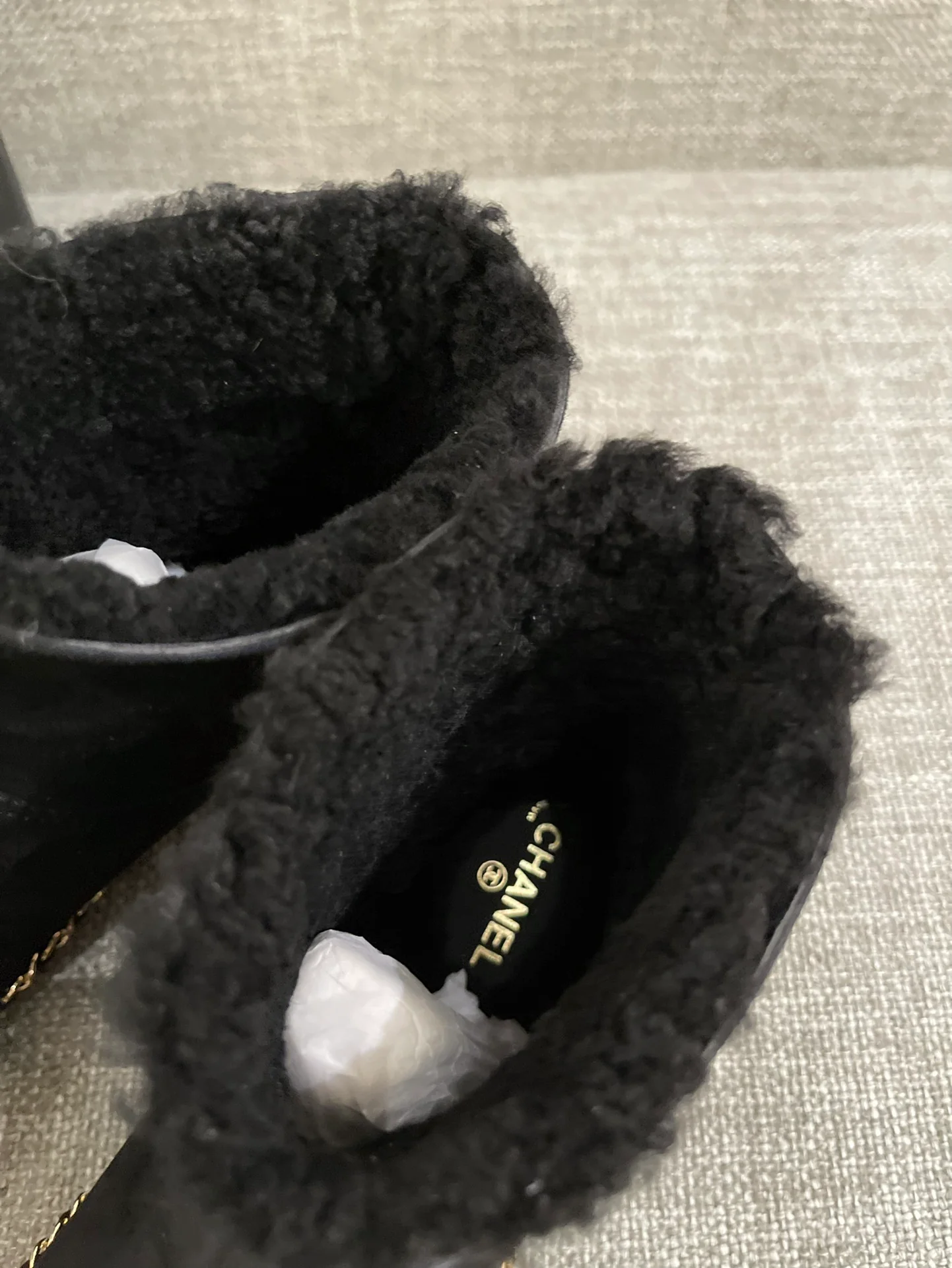 Chanel - Шерстяные зимние сапоги