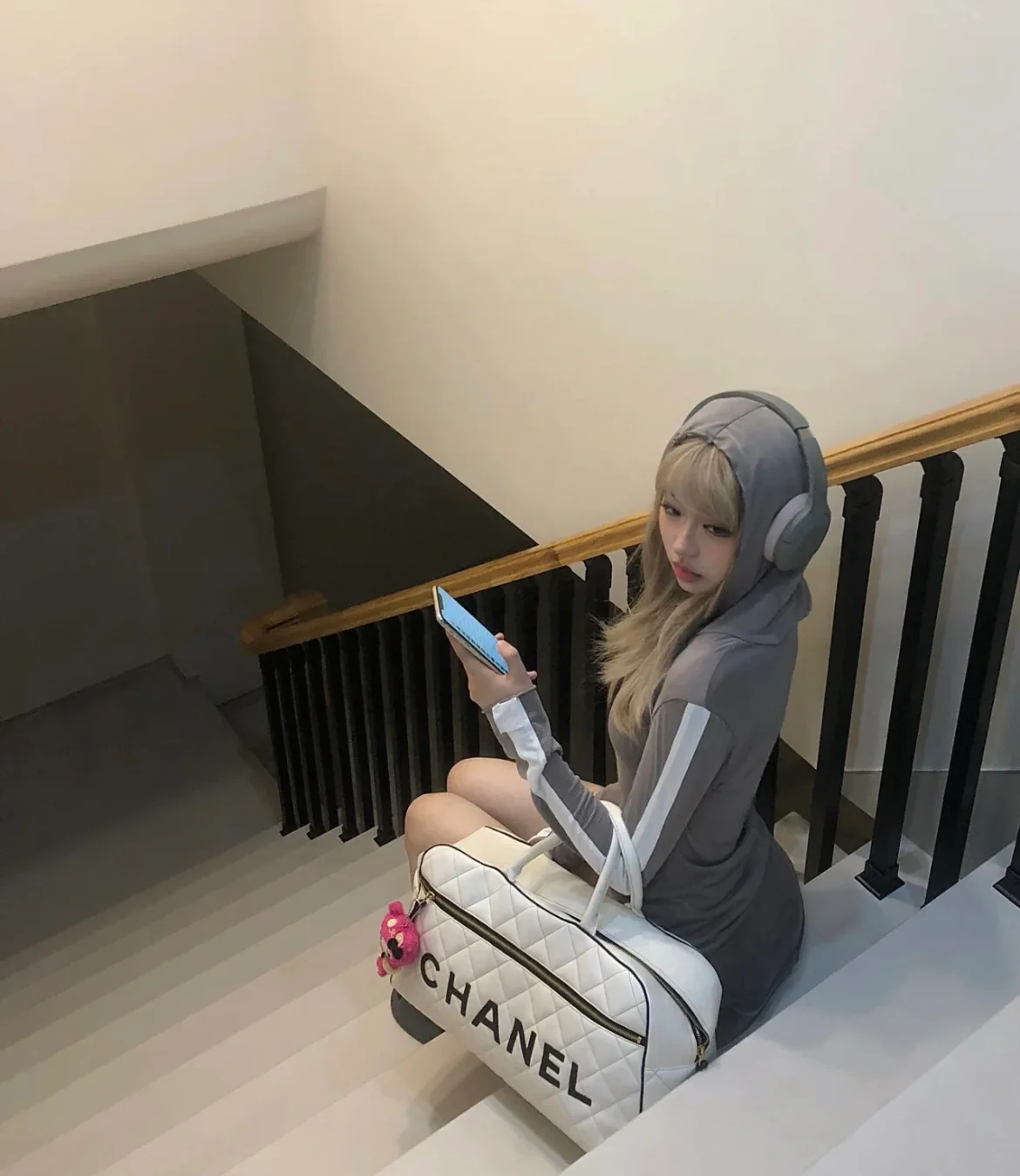 Сумка для переноски шаров для боулинга 25 пенсов - белая.