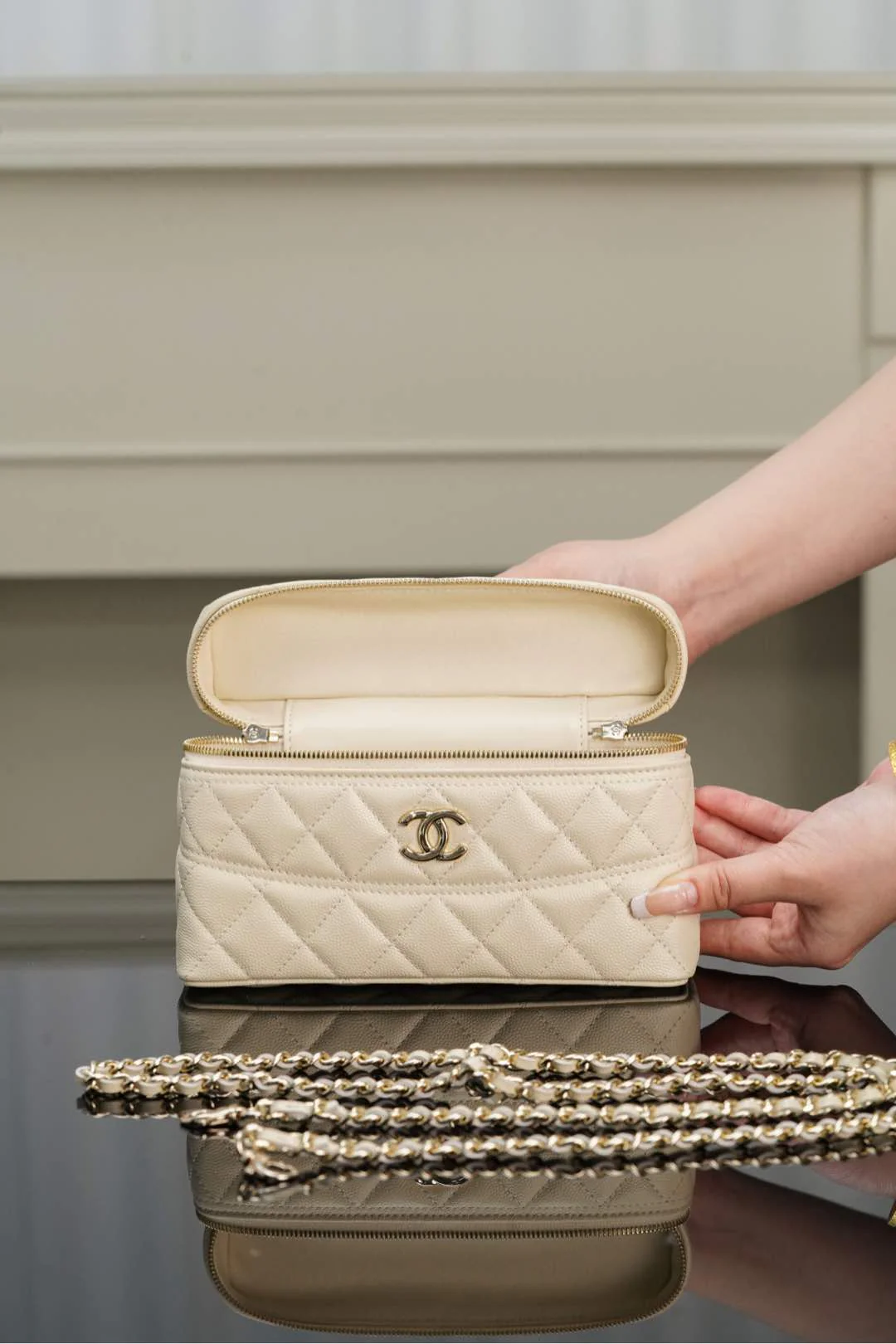 25 центов - Ручной пакет-коробочка - Личи Корова - Бежевый