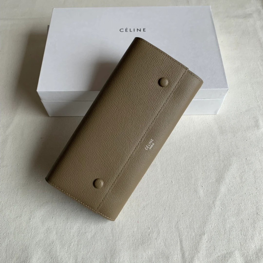 Кошелек-книжка Celine - цвет хаки с узором 