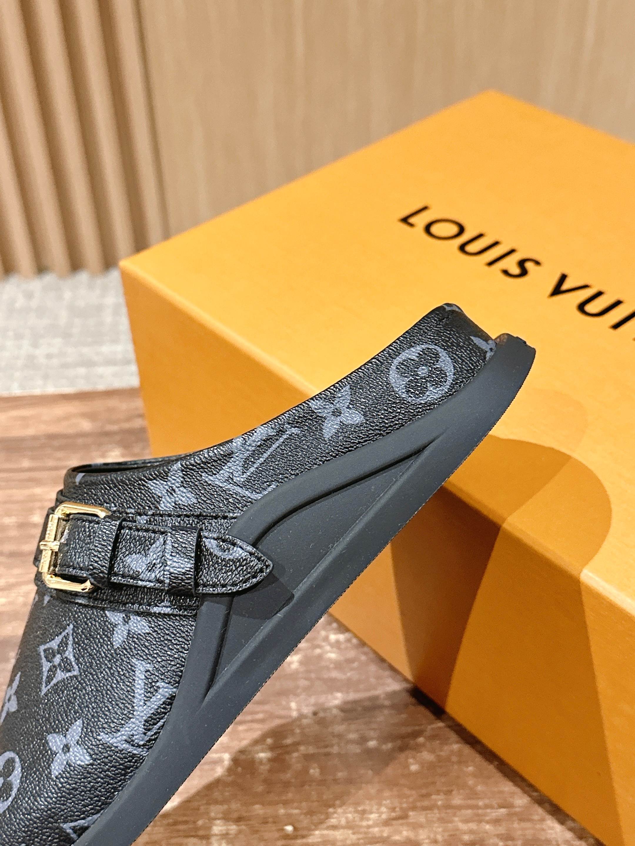 Новинка LV 2025 - Обувь Birkenstock - Монограммный узор - Черный