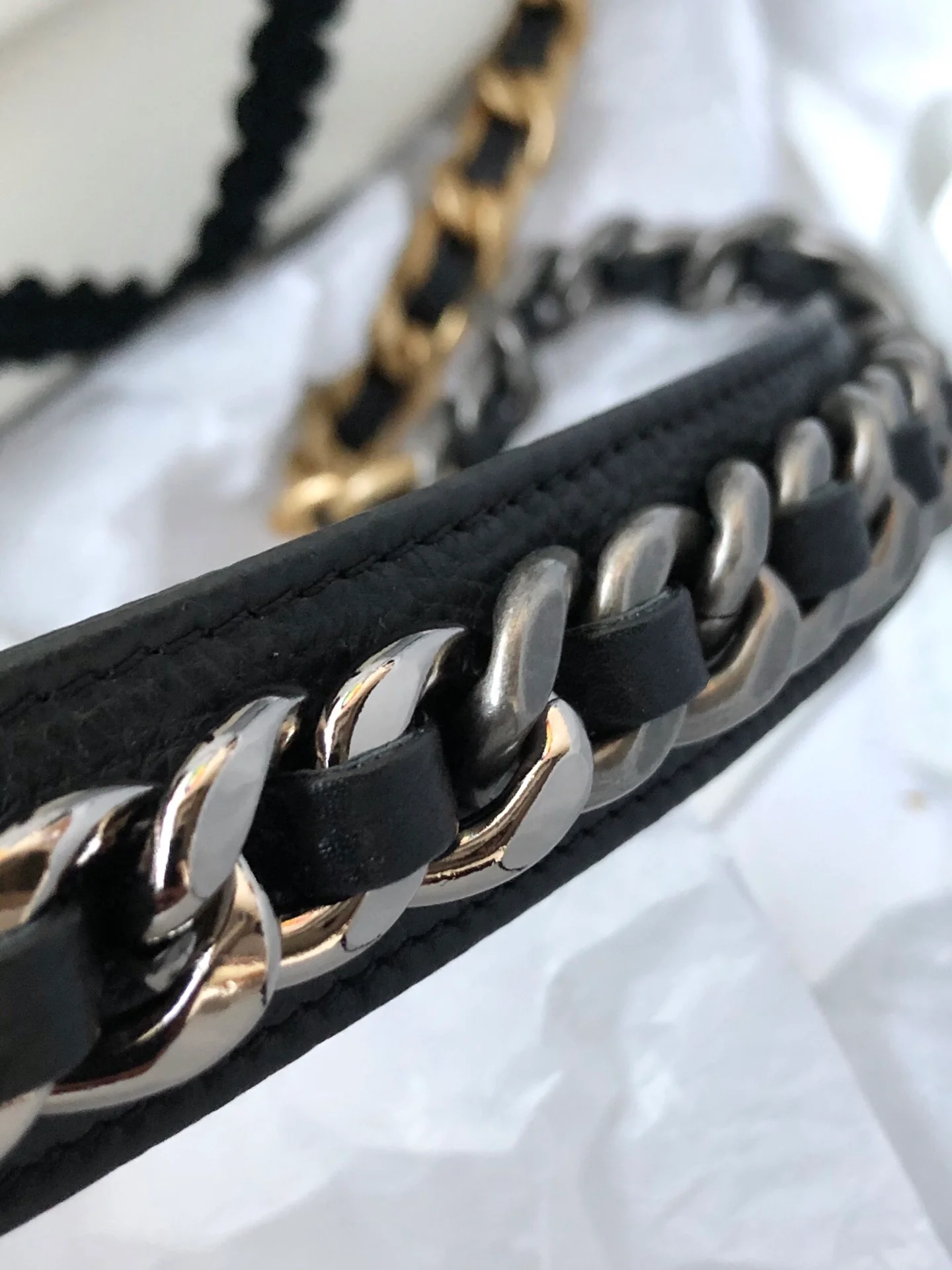 Сумка Chanel 19 - Кожаная - Черно-белый клетчатый узор