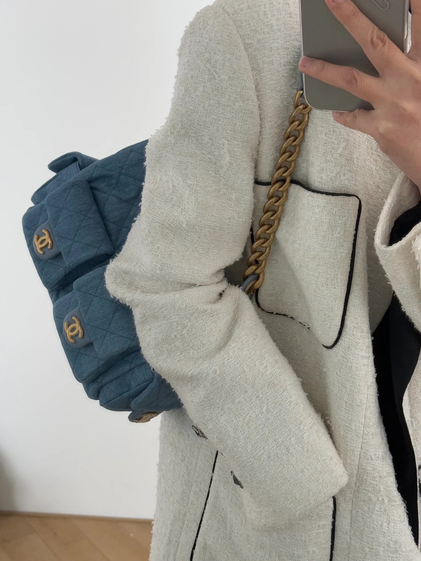 Chanel 25 Chobo Denim Small - Light Blue