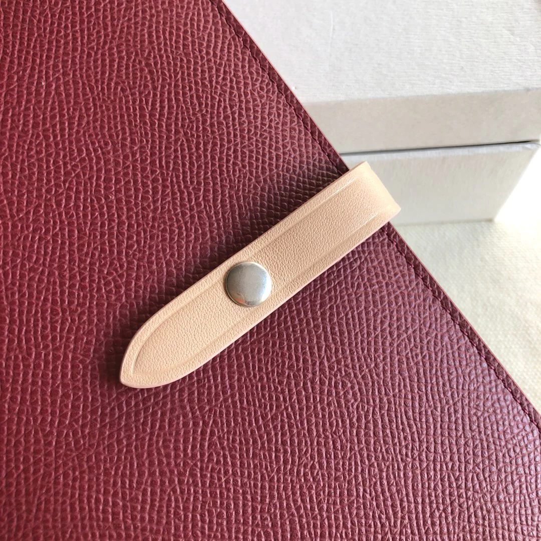 Длинный кошелек Celine - бордовый и розово-абрикосовый - с принтом пальм.