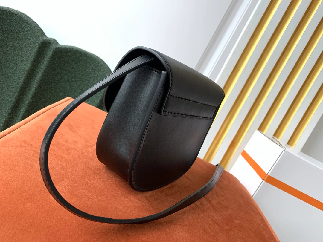 Летняя коллекция YSL 2020 - Сумка-седло Kaia - Черная - 18 см