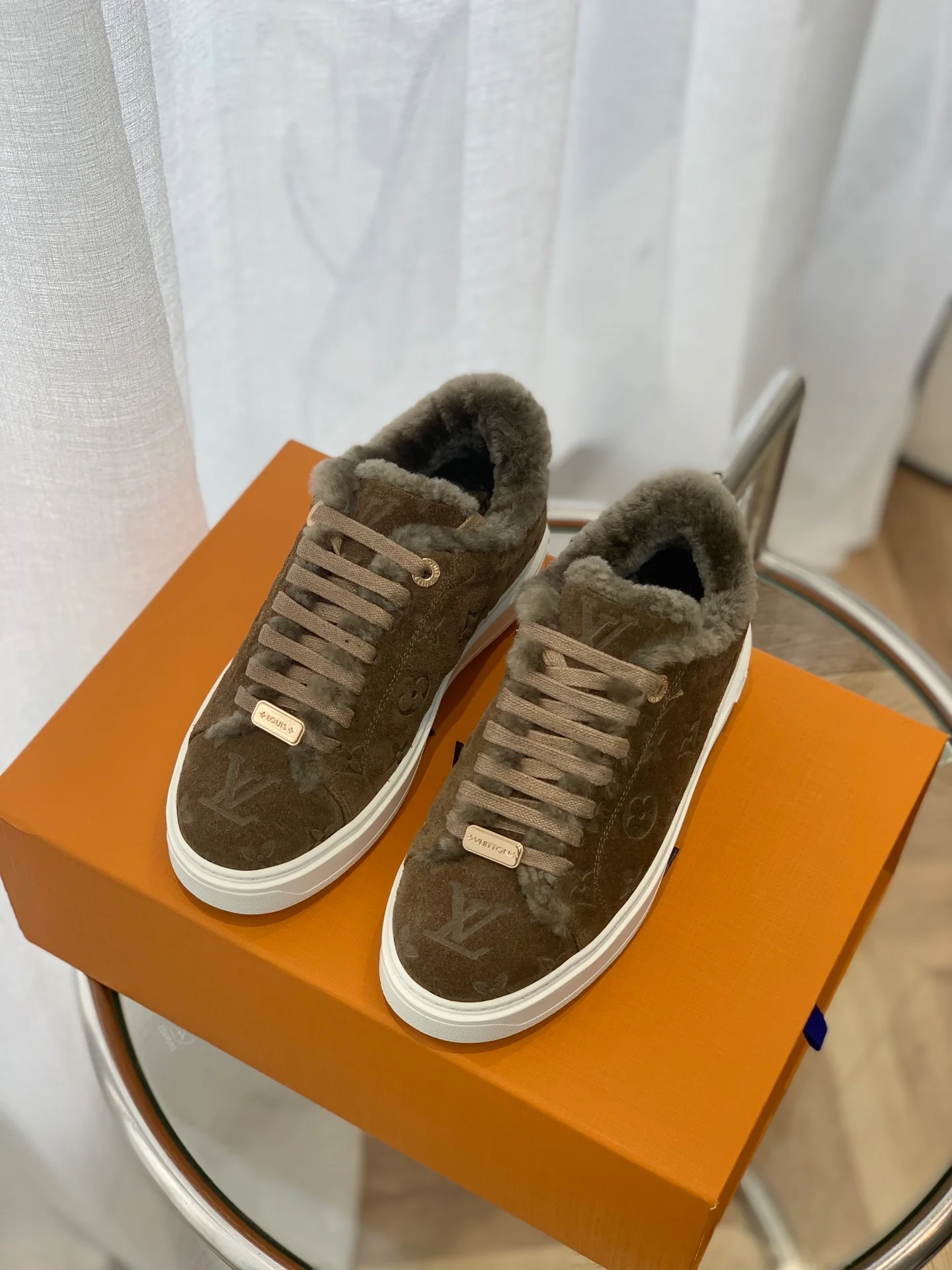 Обувь LV - шерстяные повседневные туфли LV для фестиваля