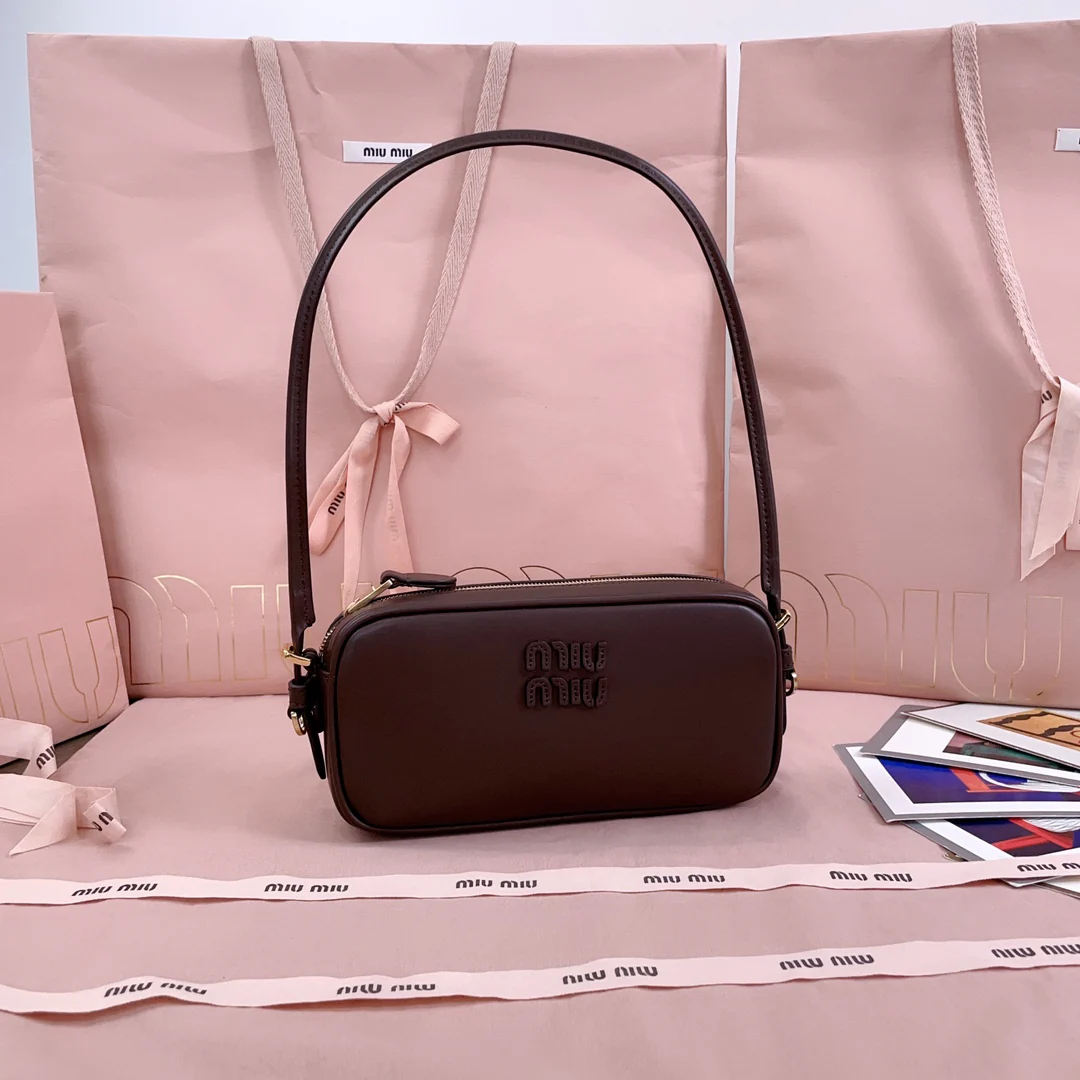 Сумка для маджонга Miu Miu-5ne024-коричневого цвета