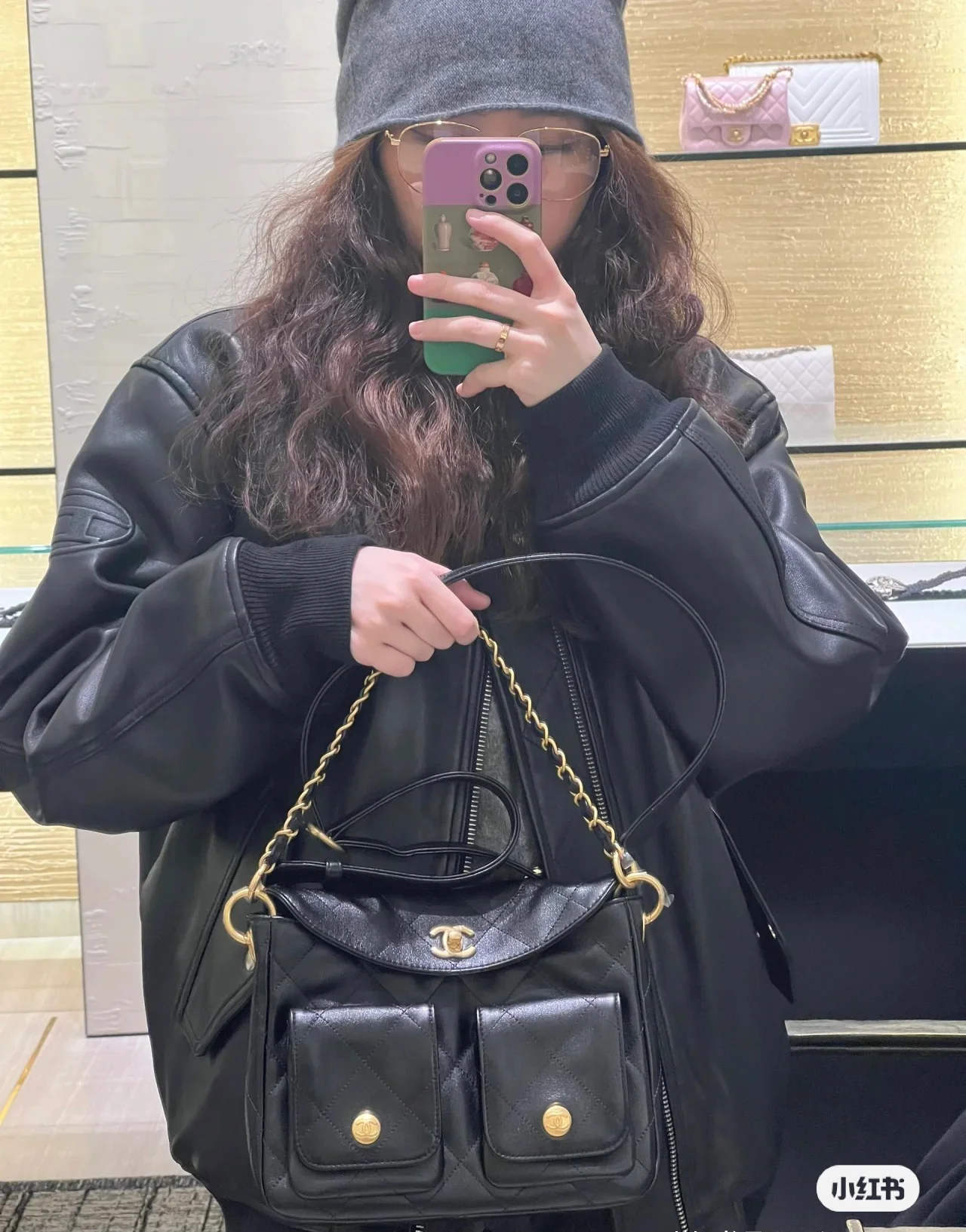 Сумка-мессенджер Chanel Hobo Hippie - черная