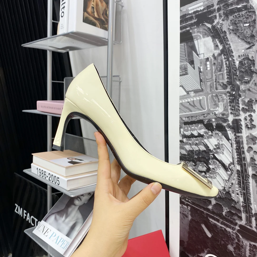 RV-7-5cm Банановый каблук - Белый