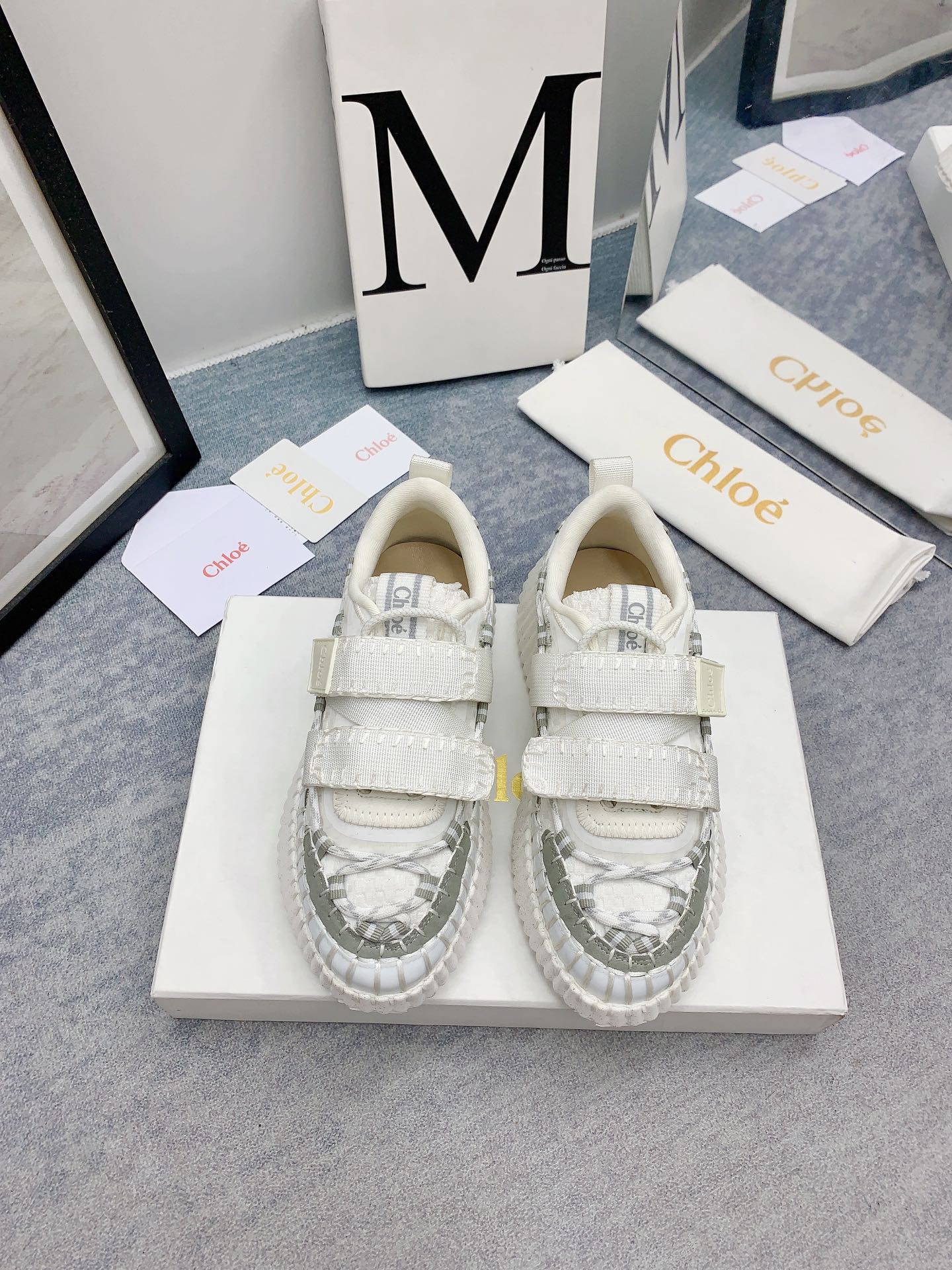 Кроссовки Chloe-nama-sneaker Rainbow Series - Кроссовки на липучках - Белые