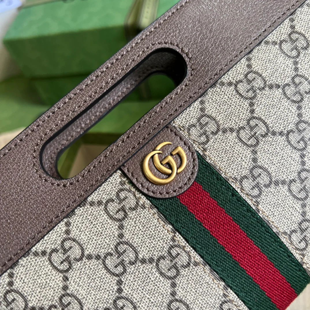 Мини-сумка Gucci Ophidia через плечо - 22 см (5х14х2,5 см) - Коричневая