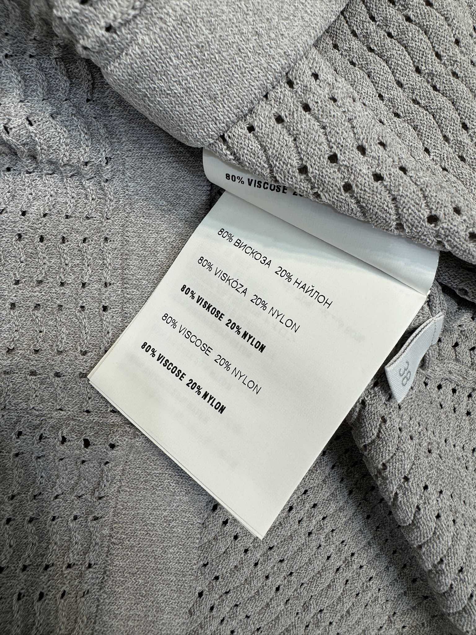 Miu Miu - 2404 - Трикотажная футболка с коротким рукавом и французским воротником-поло - Серая