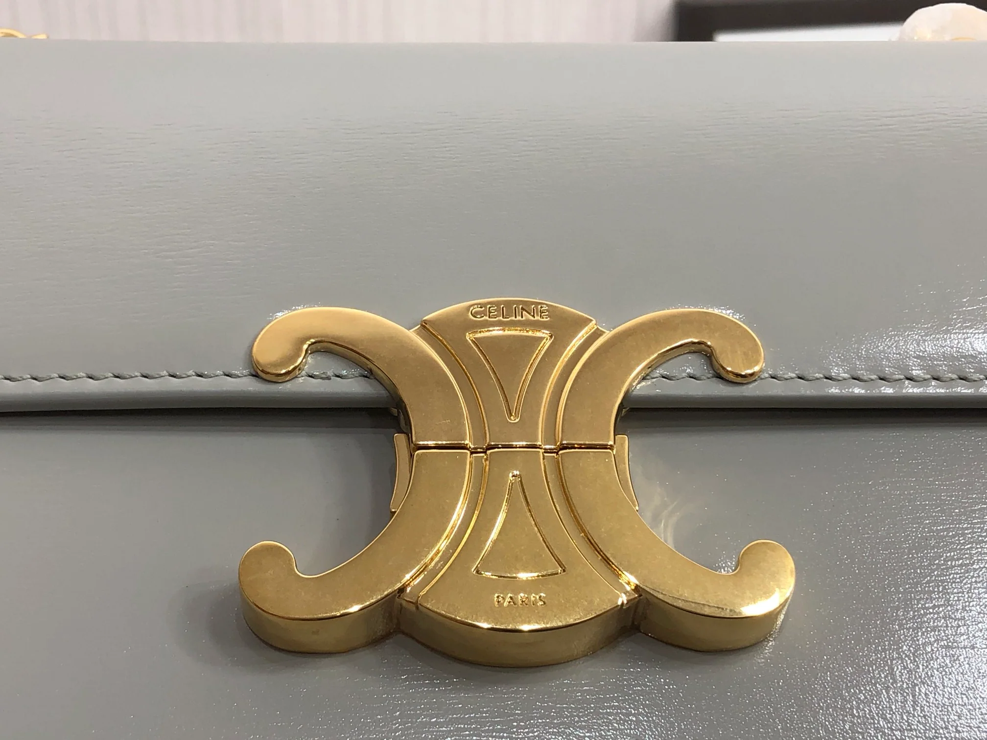 Кожаный рюкзак Celine Triomphe - сумка через плечо - 8