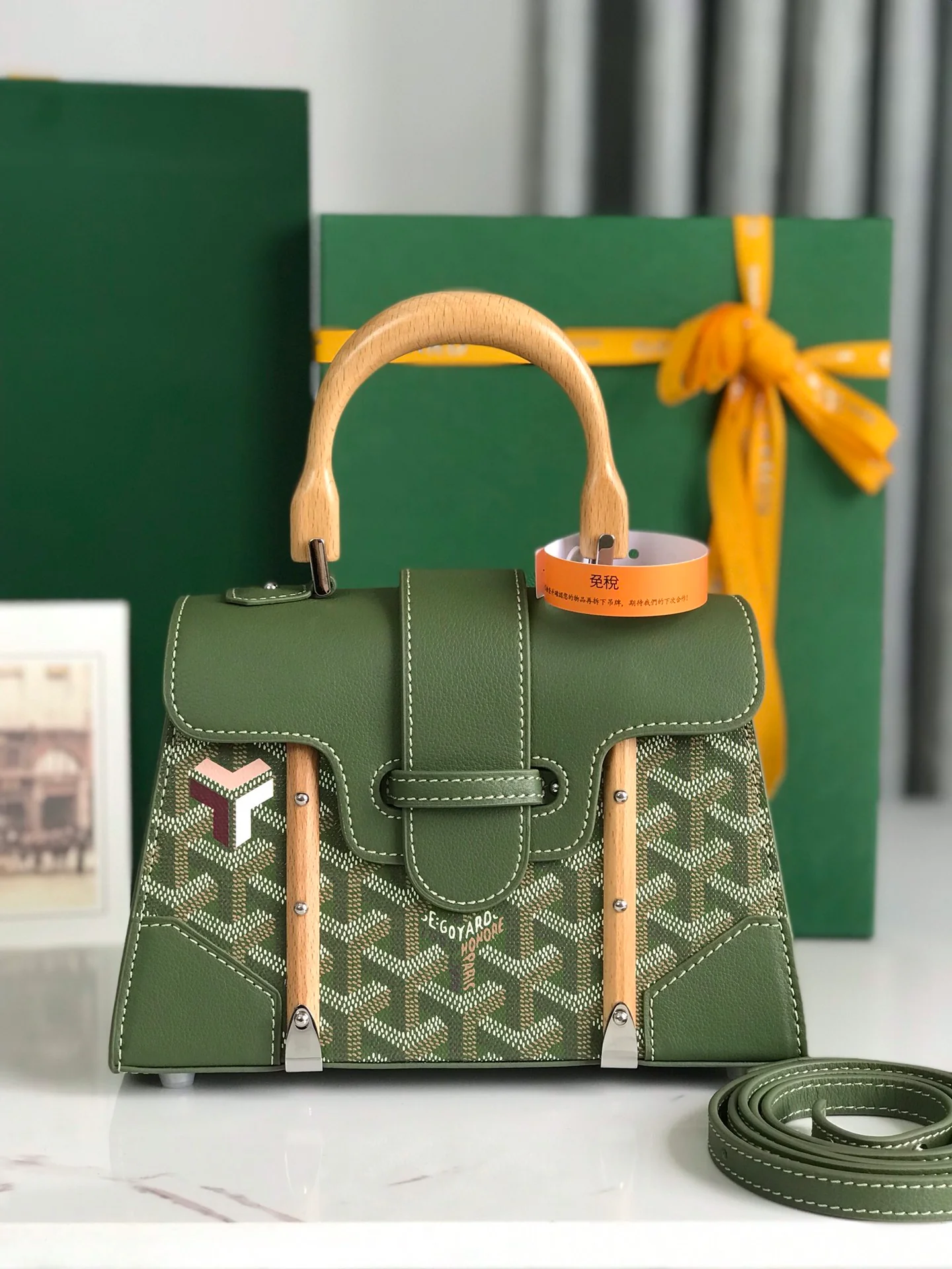 Сумка Goyard Saigon - зеленая