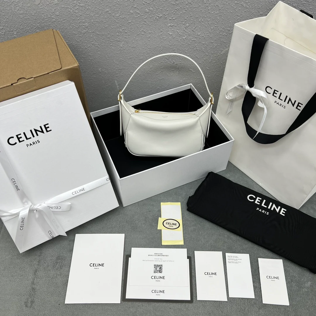 Мини-сумка через плечо Celine Romy - белая