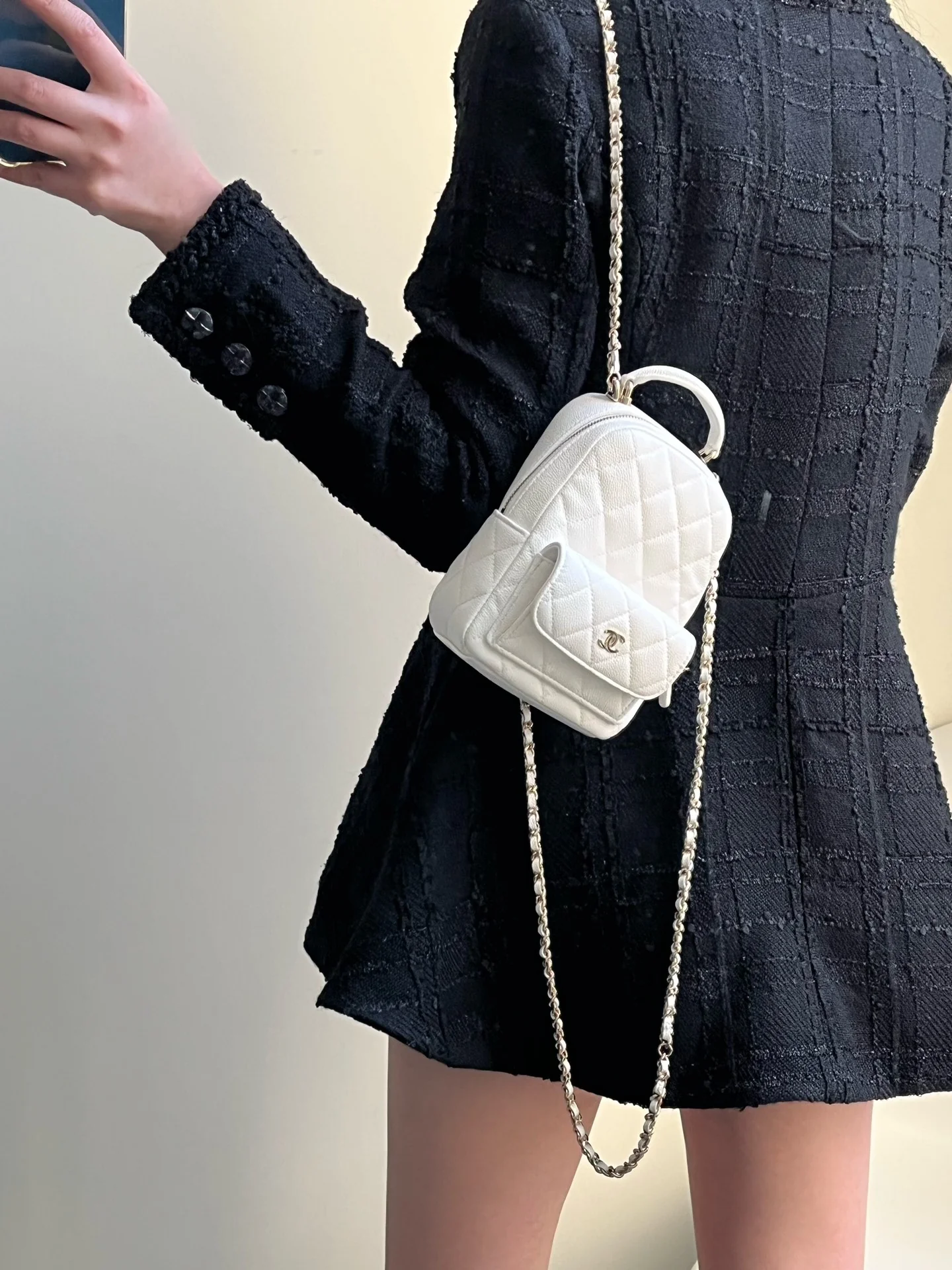 Мини-рюкзак Chanel 24c - белый