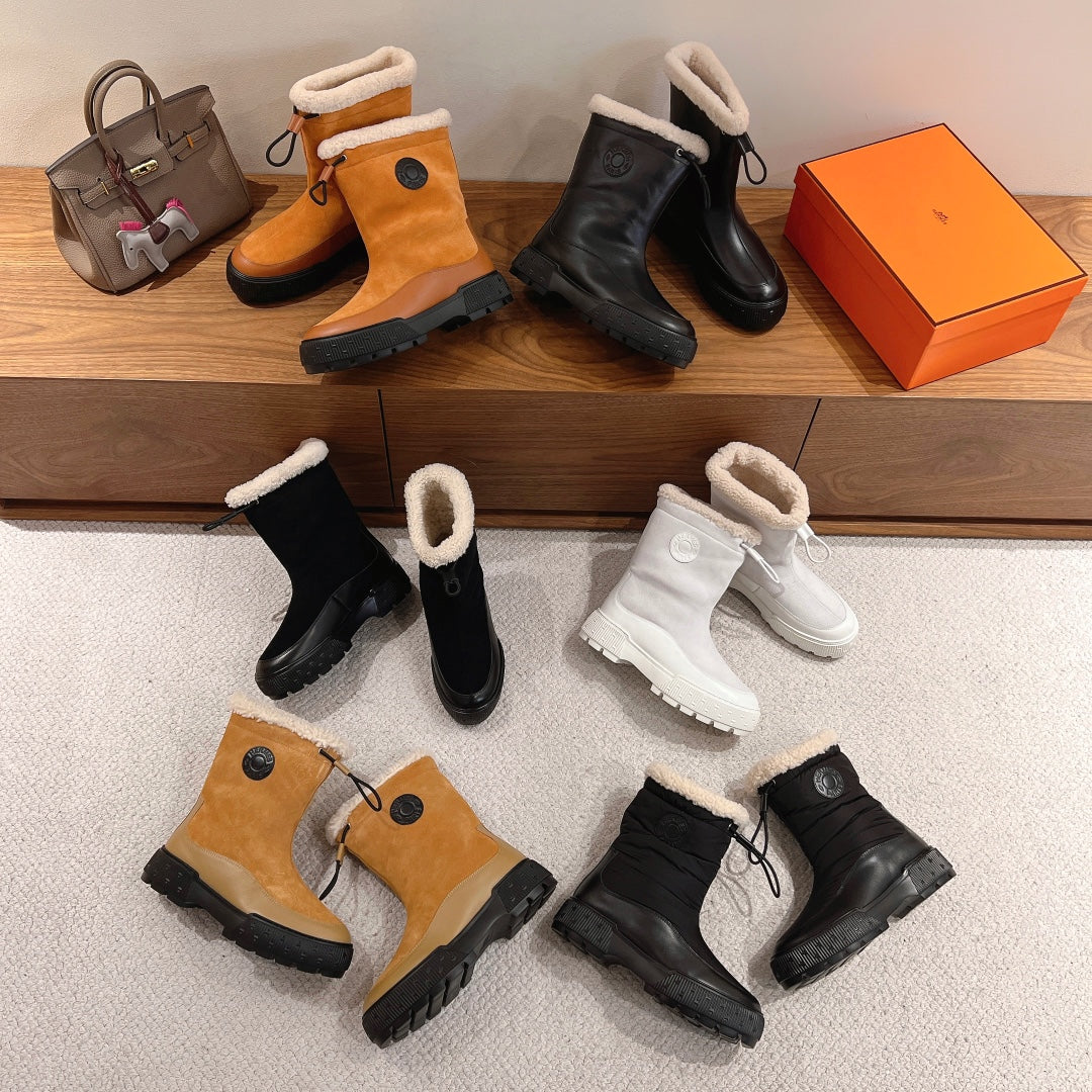 Классические шерстяные сапоги Hermes 2024 — изображение из коллекции