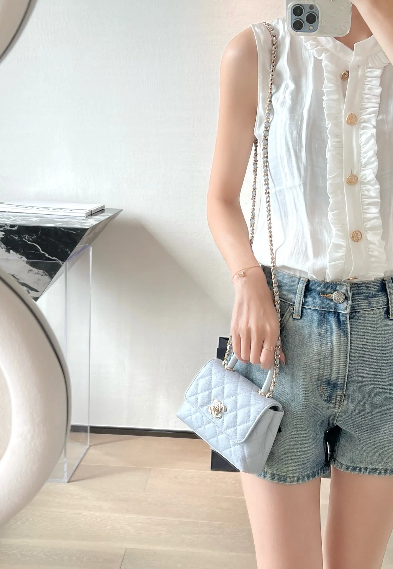 Chanel - ????-?????????-bb Синяя золотая пряжка