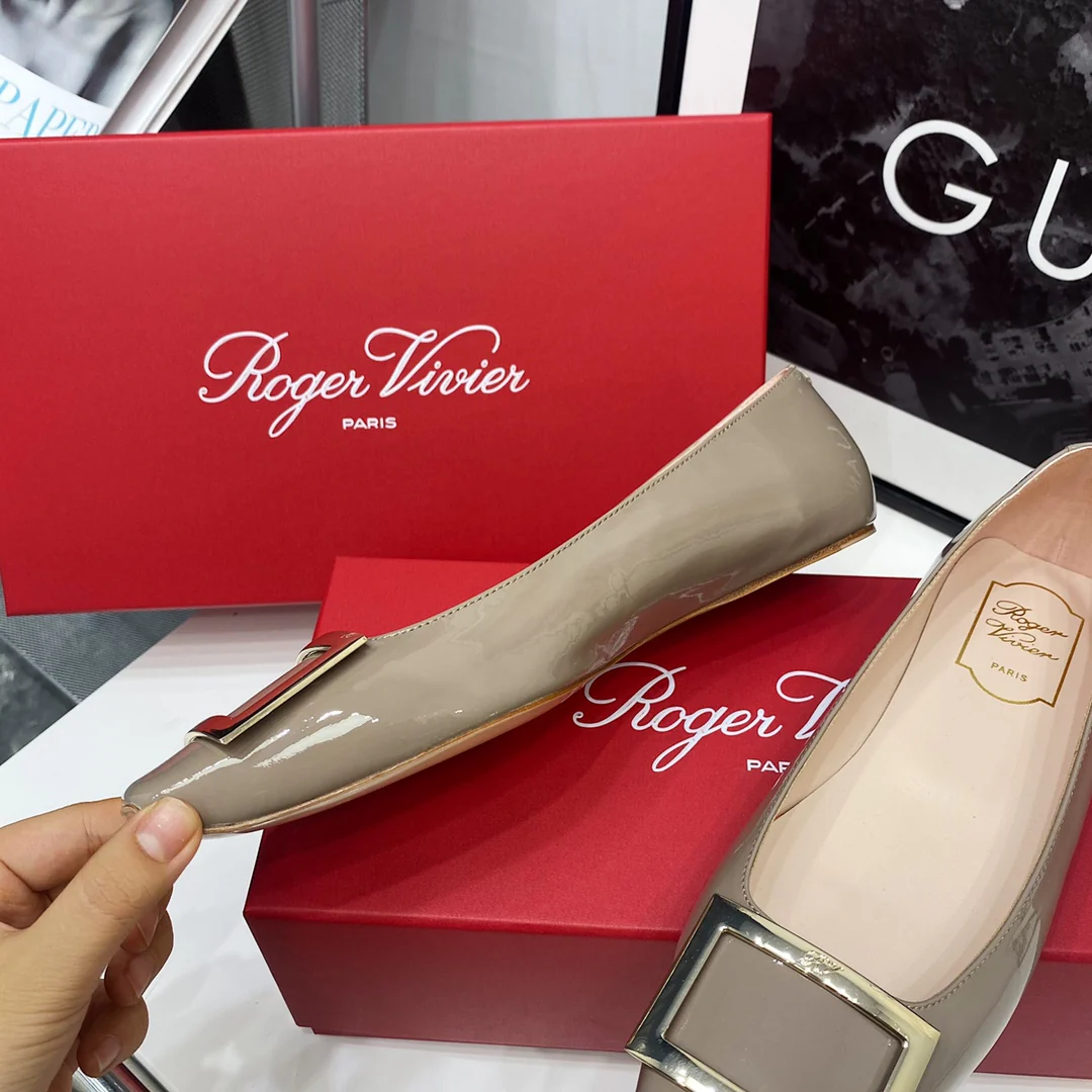 RV-Flat Bottom Square Toe-Khaki Grey