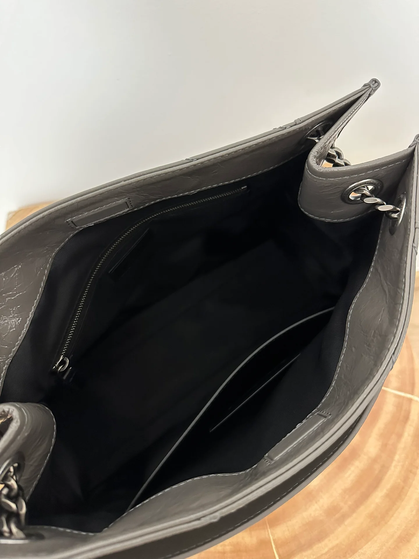 Сумка-шоппер YSL Niki - серая