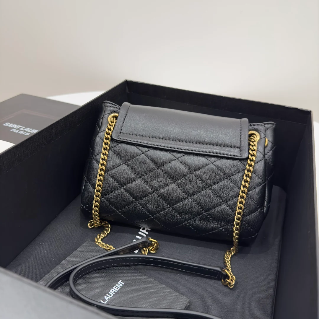 Мини-юбка YSL Nolita из овечьей кожи, черная