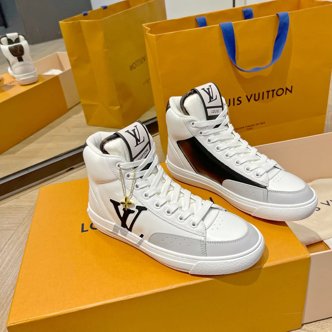 Обувь LV - LV Trainer - высокие - спортивная/повседневная обувь - серо-белый вариант