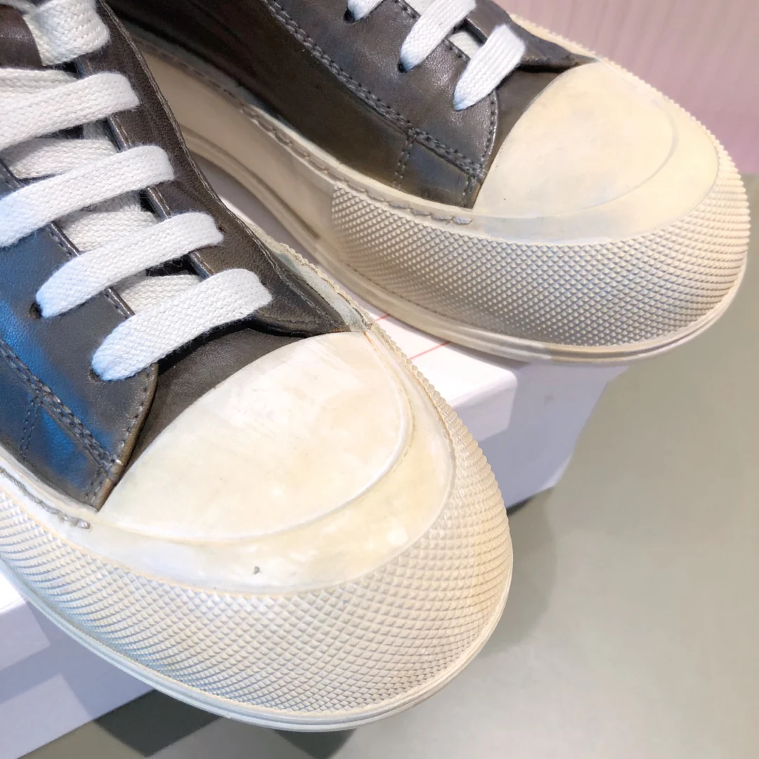 Кед на платформе McQueen - черно-серый