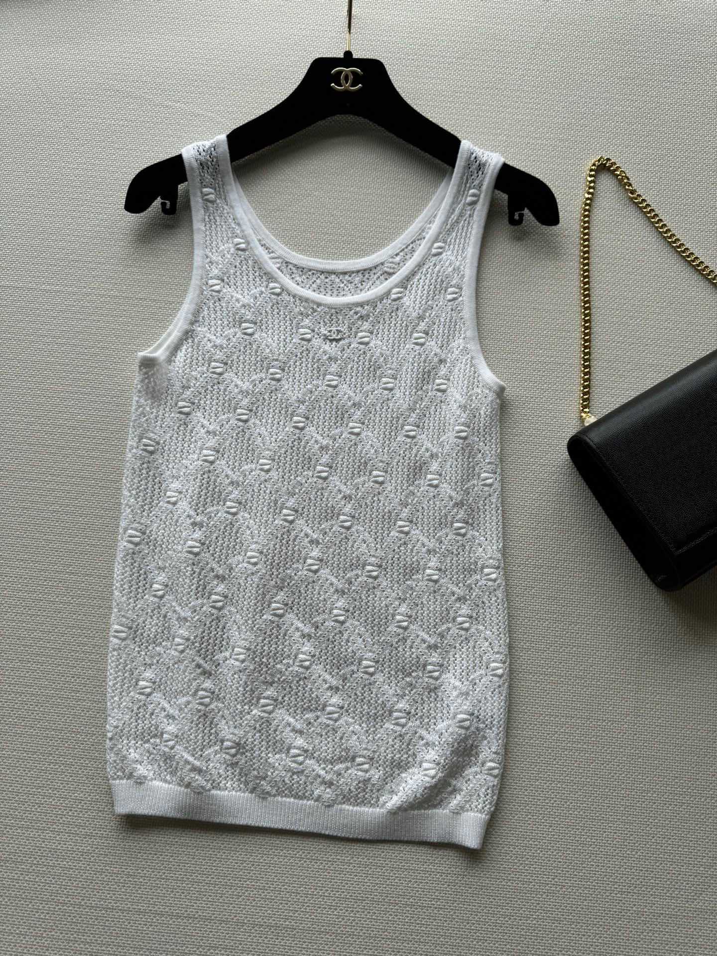 Жилет в стиле Chanel - 2403 - Новый жилет - Белый