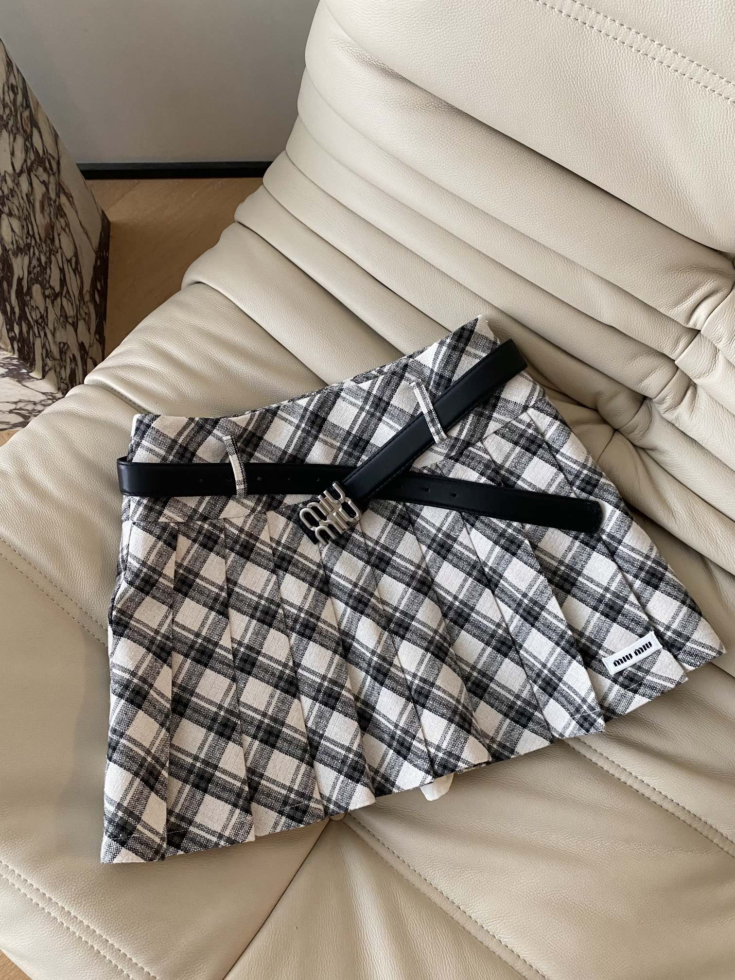 Miu Miu - 2404 - 24ss Весна/Лето Miu - Мини-юбка в клетку