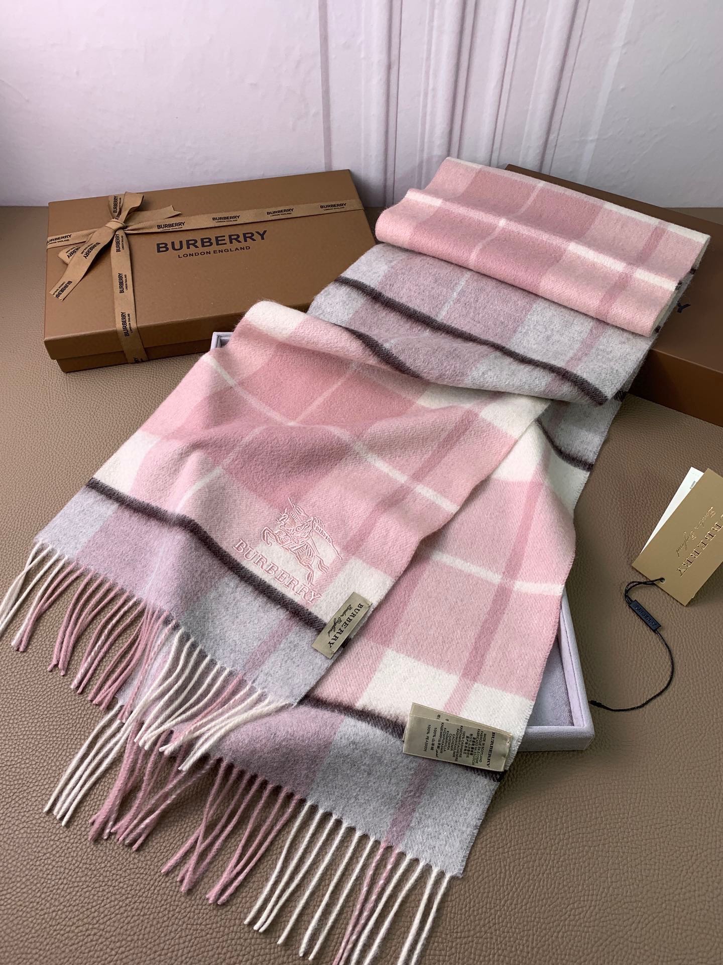 Зимний шарф Burberry из кашемировой смеси - 30 см - 180 см - Кашемировый шарф