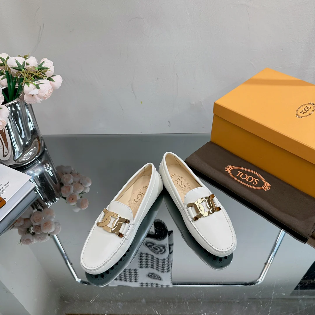 Tods - Лоферы - Металлический белый