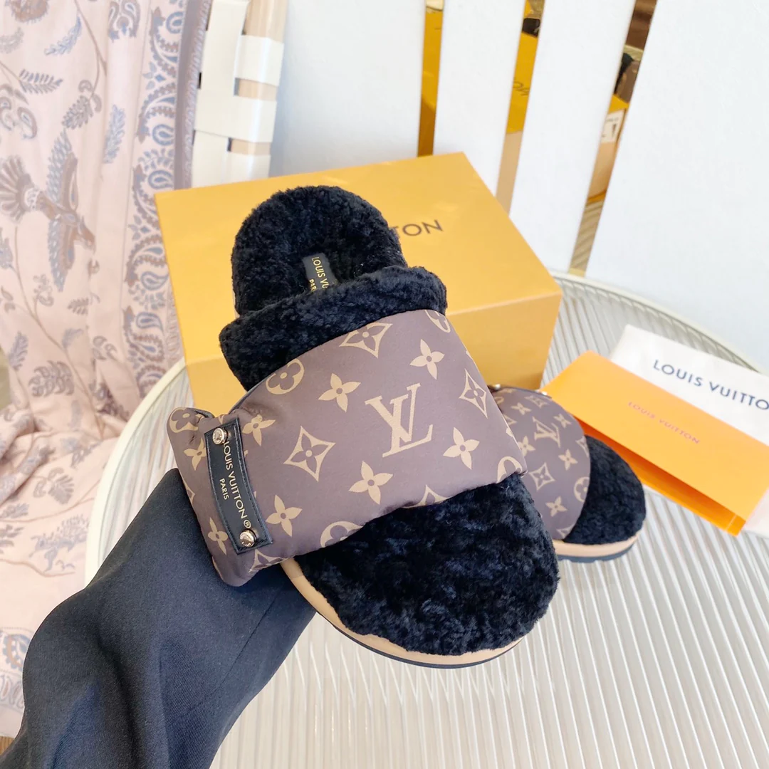 LV - Тапочки на платформе из натуральной овечьей кожи