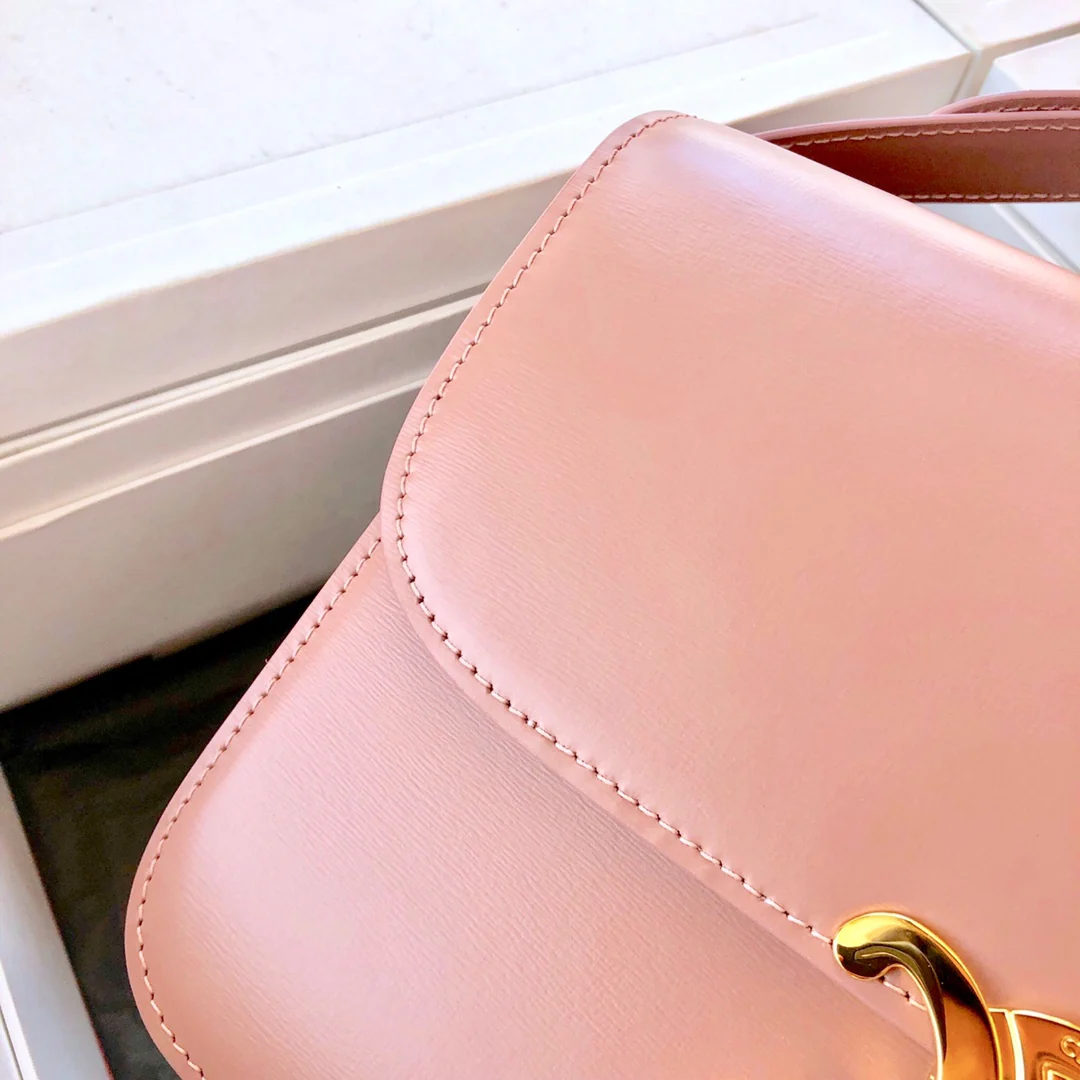 Celine Triomphe Medium Calfkin Rose Pink