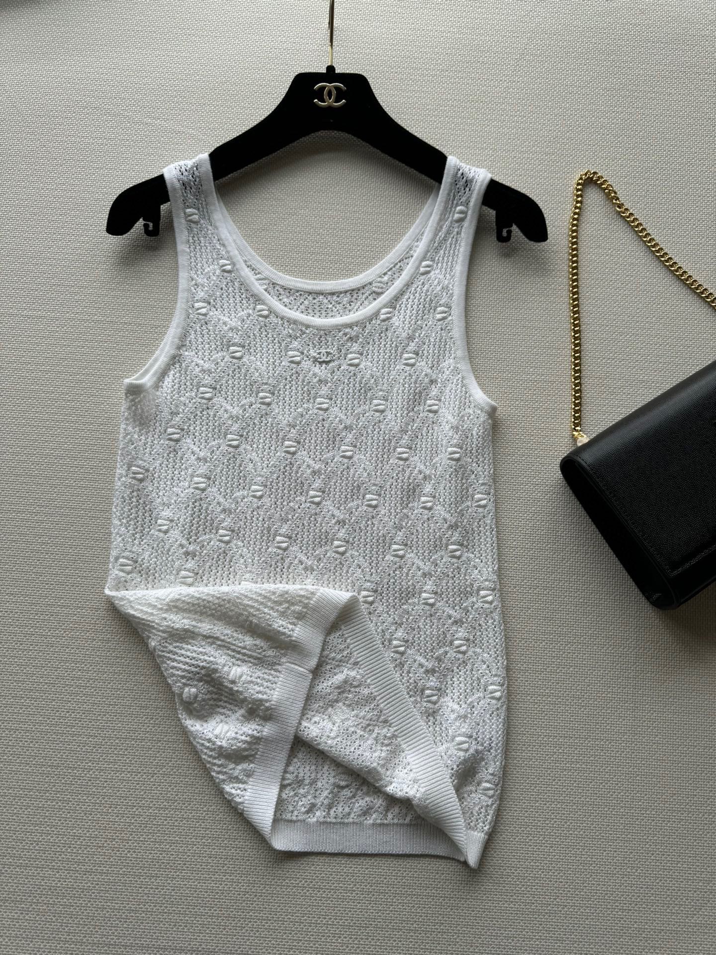 Жилет в стиле Chanel - 2403 - Новый жилет - Белый