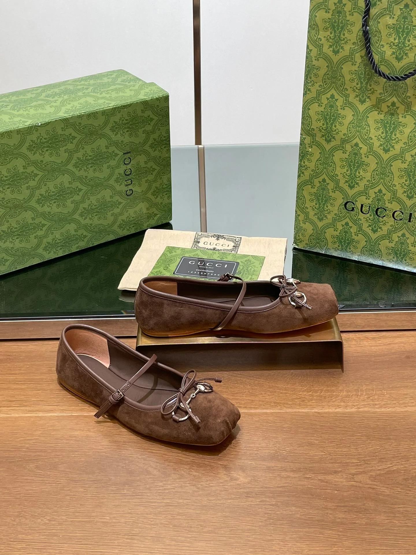 Балетки Gucci 2024 - Кофейно-коричневые