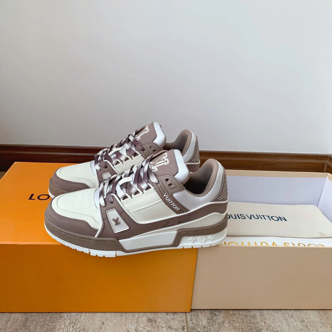 Luljia - Повседневные туфли из фактурной кожи серии Trainer, цвет мокко.