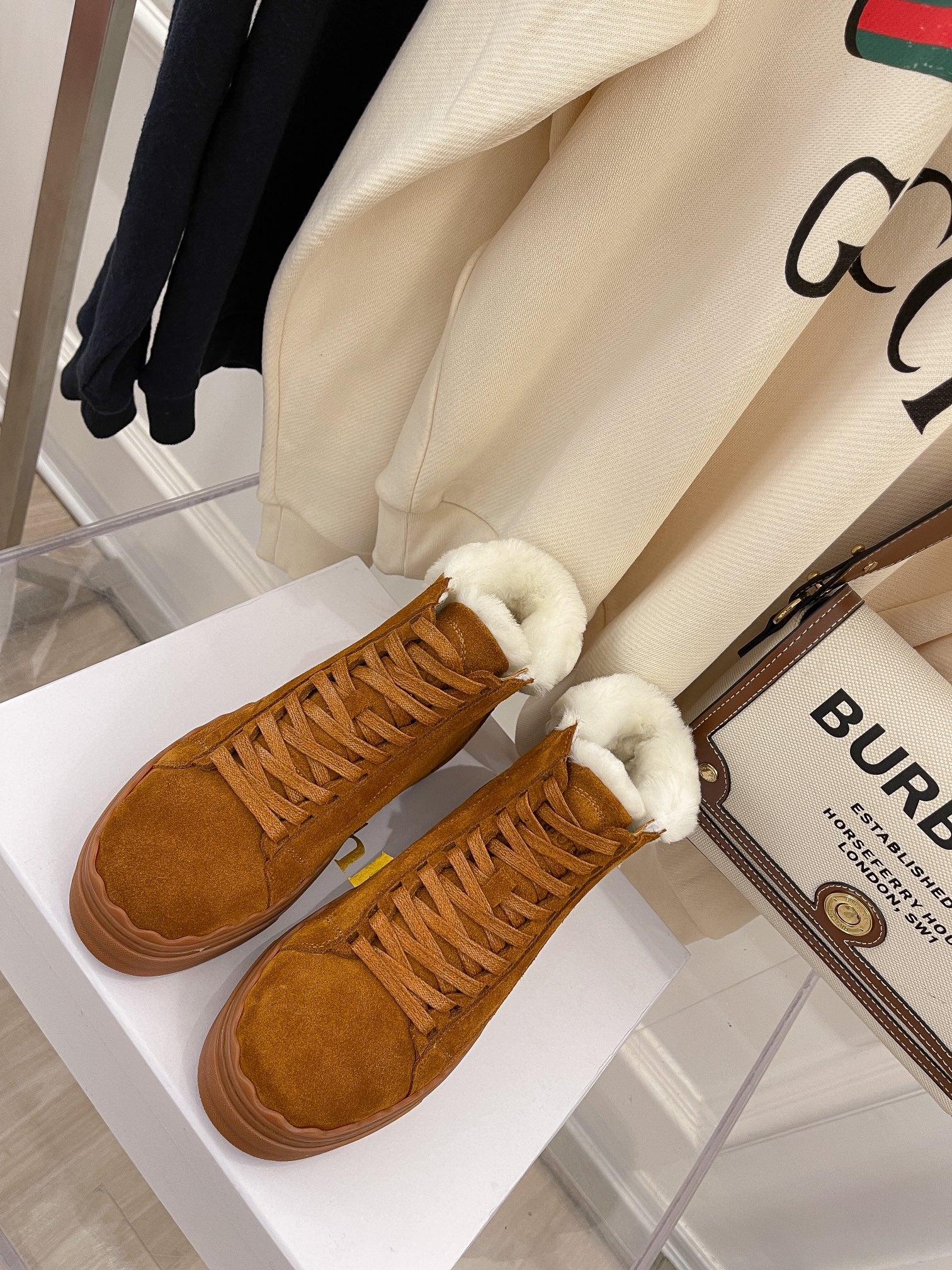 Обувь Chloe - Chloe - британский ретро-дизайн - ботинки с коротким ворсом