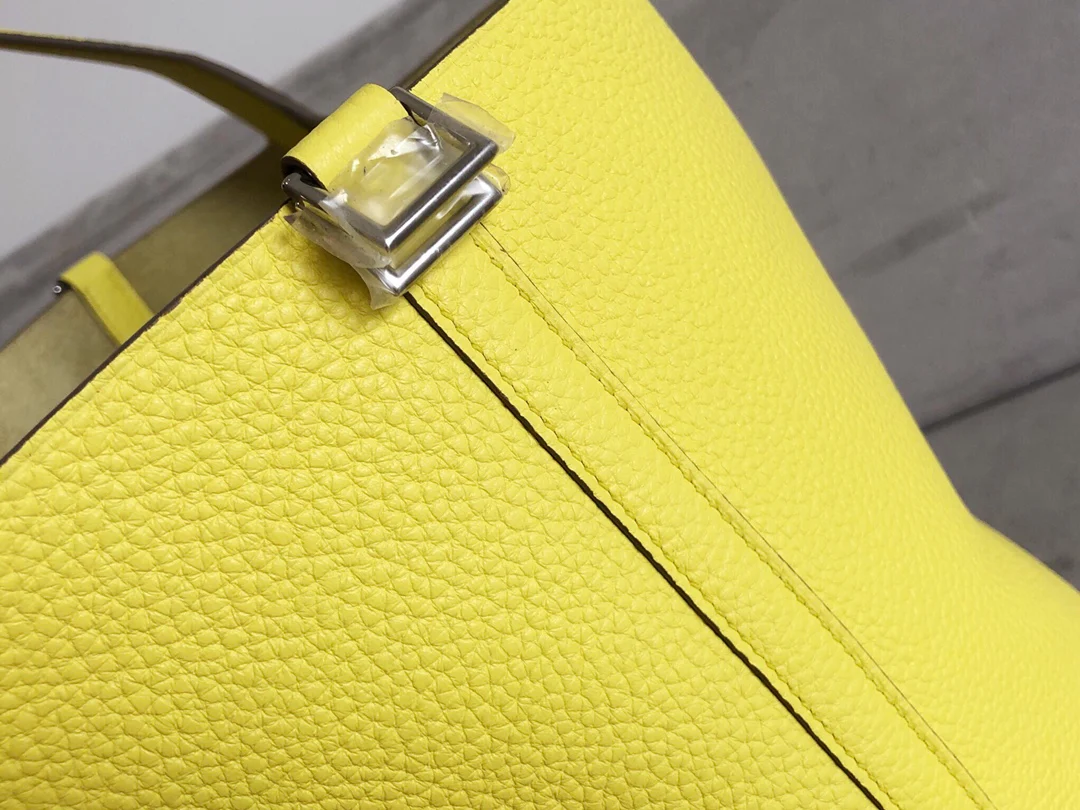 Hermes Picotin 18tc Лимонно-желтая серебряная пряжка