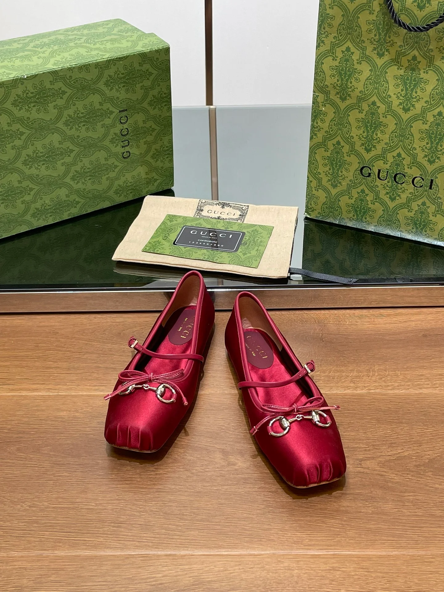 Балетки Gucci 2024 Barre Flats - красные