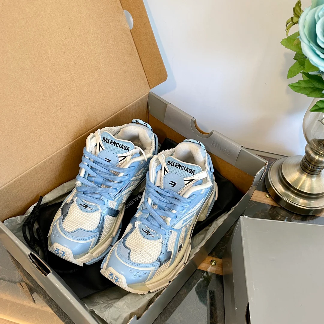 Кроссовки Balenciaga 7th Generation Retro Dad Sneakers - белые и синие