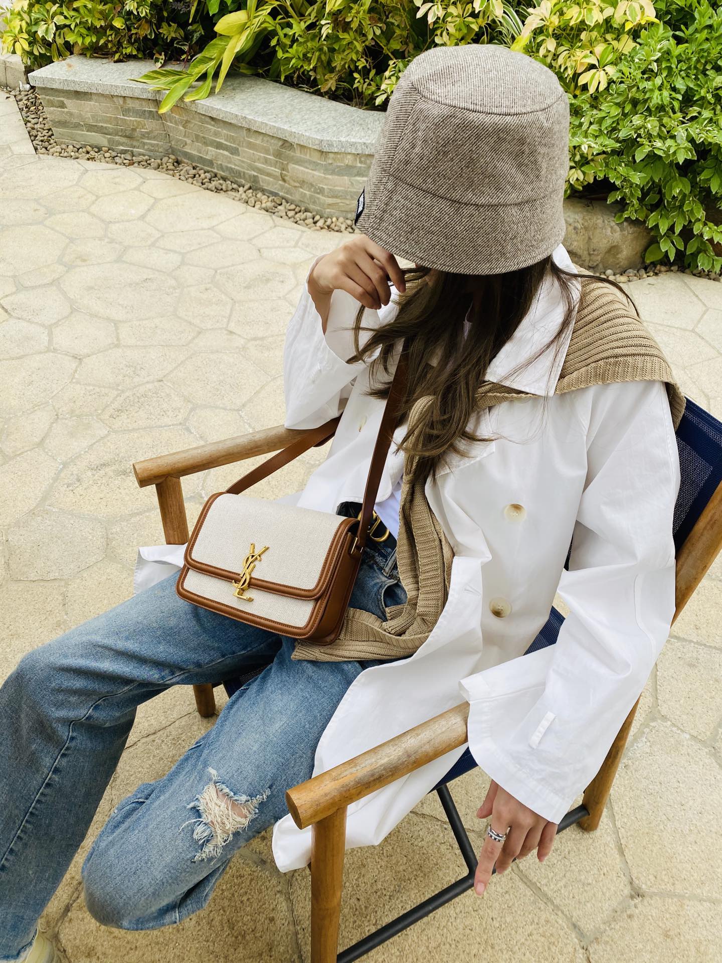 Сумка YSL Solferino Tofu - Холст - 23см