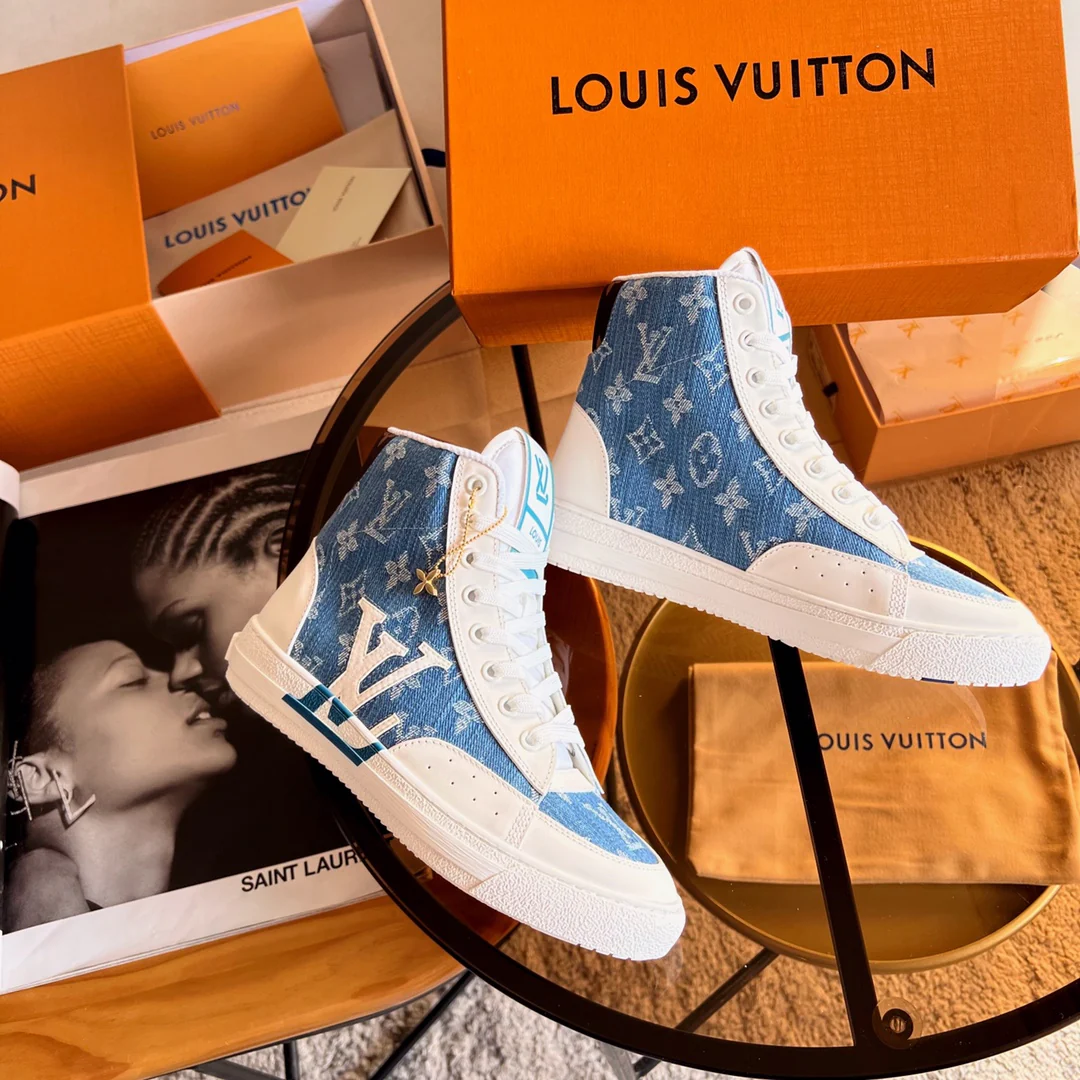Обувь LV - LV - Новинка весны 2022 - Джинсовые туфли - Высокие кеды