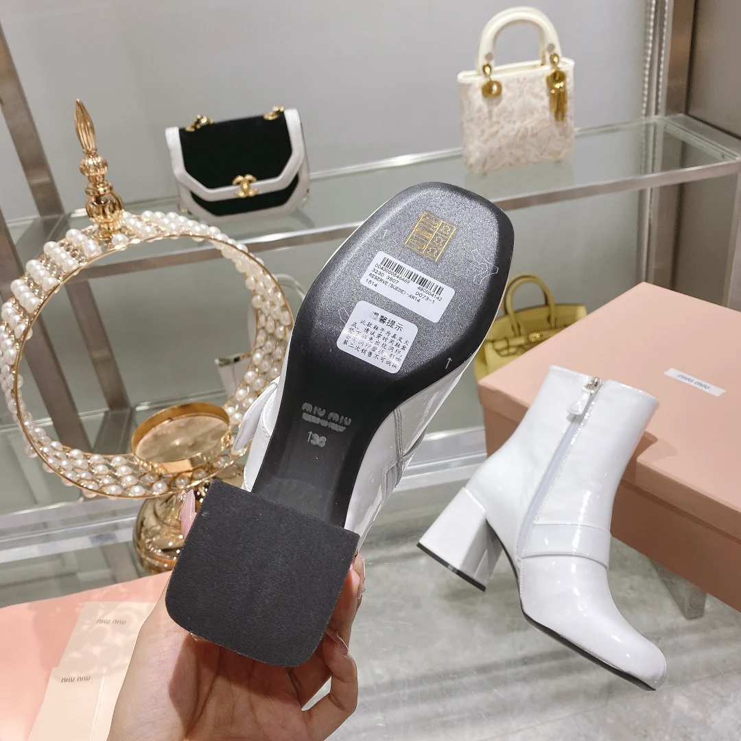 Miu Miu - Ботильоны 22s с застежкой-молнией и металлической пряжкой - 3