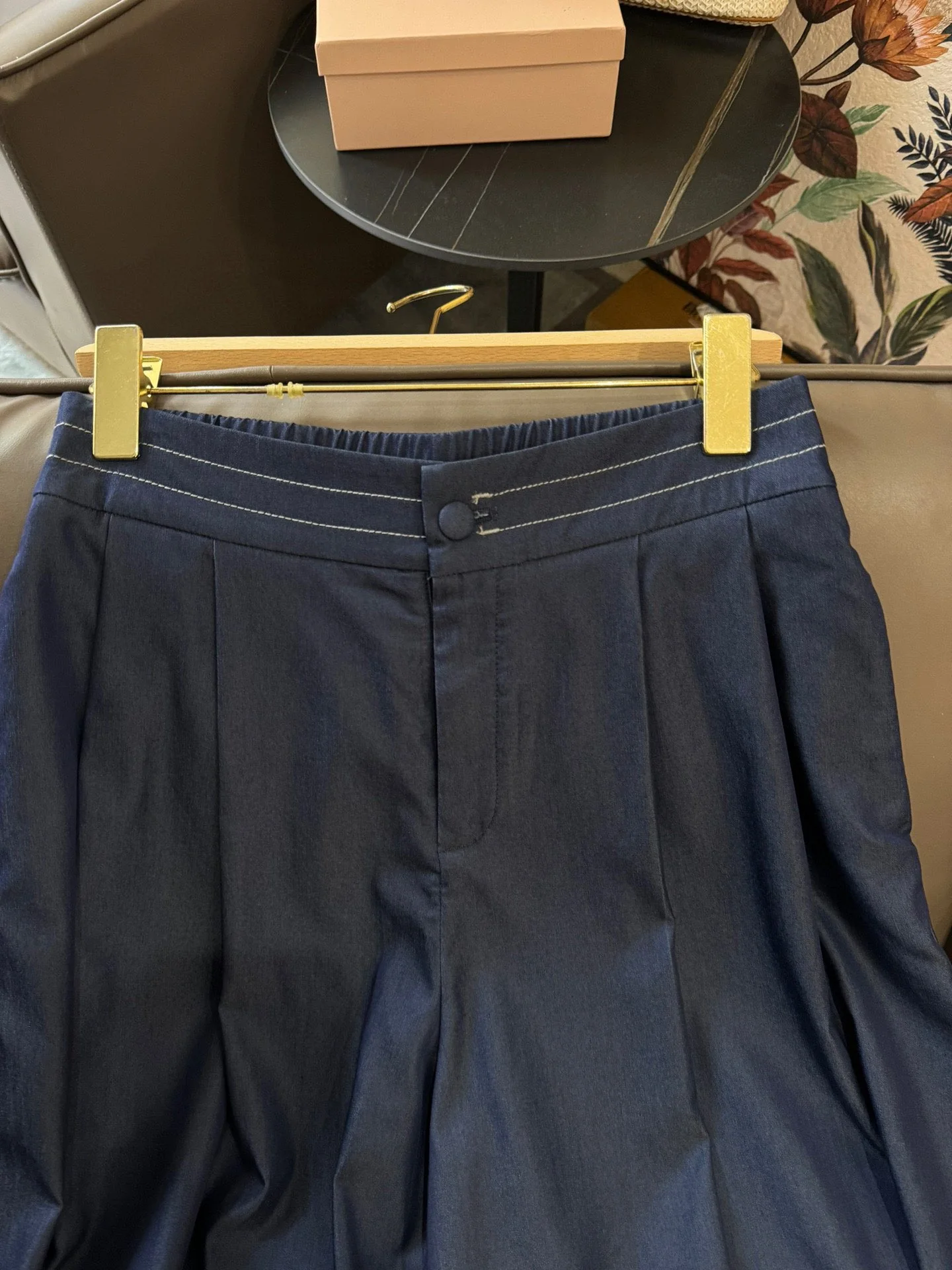 Новые широкие брюки Celine 2404-24ss - синие