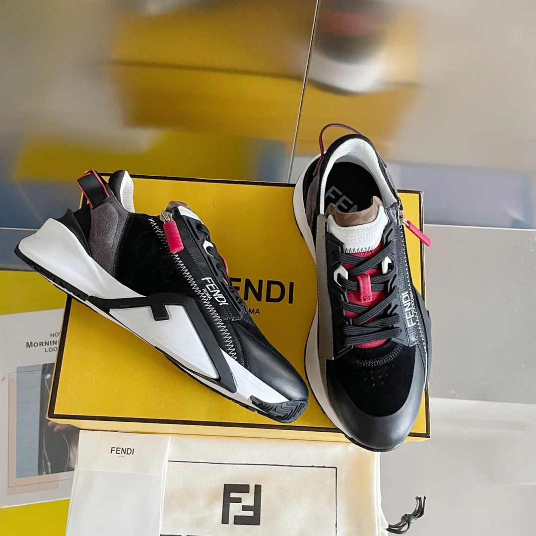 Fendi - Повседневные кроссовки - Черные на молнии